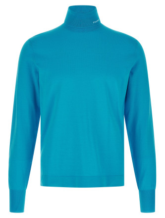 Logo intarsia turtleneck sweater