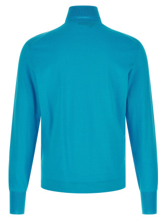 Logo intarsia turtleneck sweater #