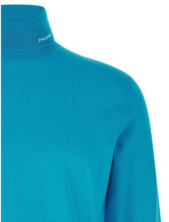 Logo intarsia turtleneck sweater #