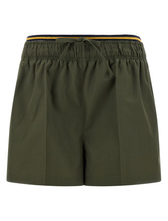 Double layer elastic shorts