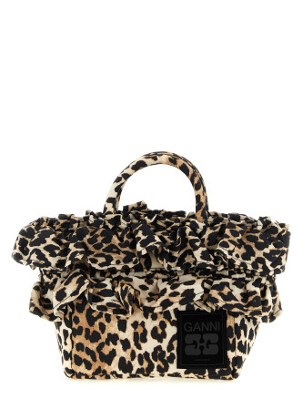 'Mini Shopper Ruffle Print' handbag