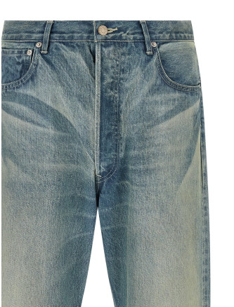 Джинсы AURALEE Wide leg jeans (A25AP03DHFADEDINDIGO) #