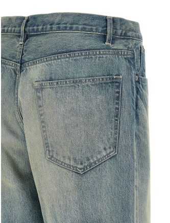 Джинсы AURALEE Wide leg jeans (A25AP03DHFADEDINDIGO) #