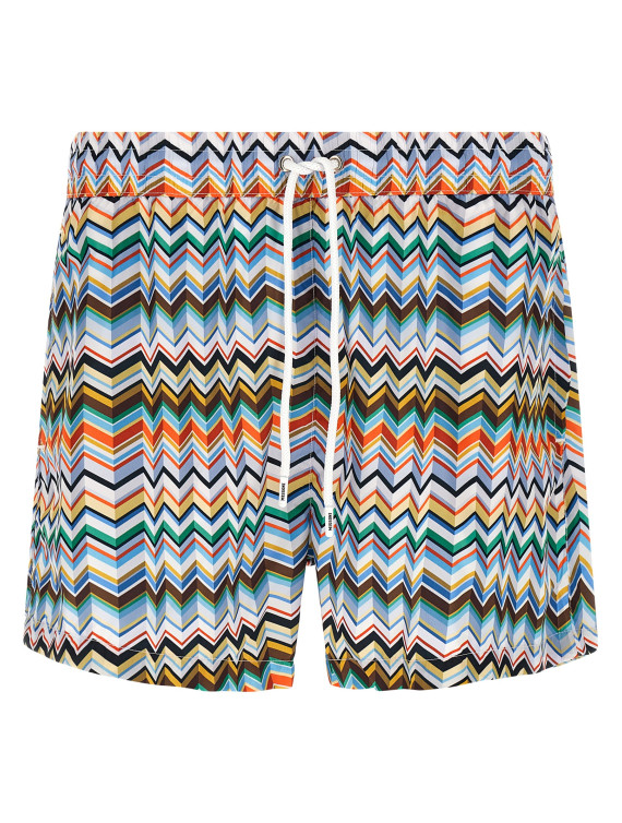 Irregular zig zag swimsuit #1