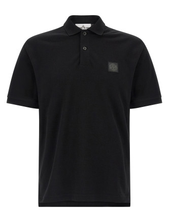 'Compass' logo polo shirt