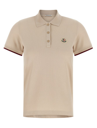 Logo patch polo shirt