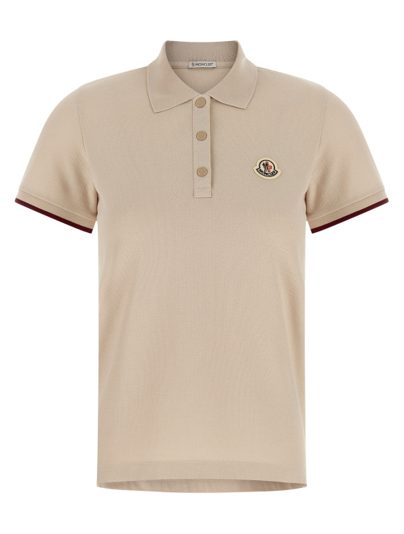 Logo patch polo shirt #1