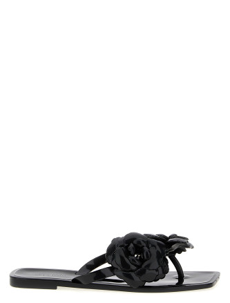 'Silicone Flower Flat' sandals