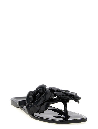 'Silicone Flower Flat' sandals #