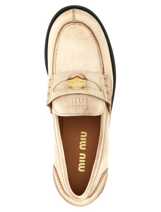 Waxed leather loafers #