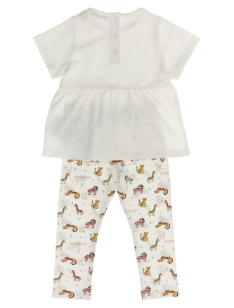 Animal print t-shirt + leggings set #