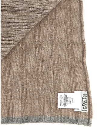 Шарф, платок BRUNELLO CUCINELLI Ribbed cashmere scarf (M2240819CYN11) #