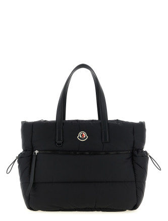 Logo patch baby changing bag