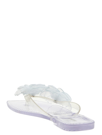 'Silicone Flower Flat' sandals #