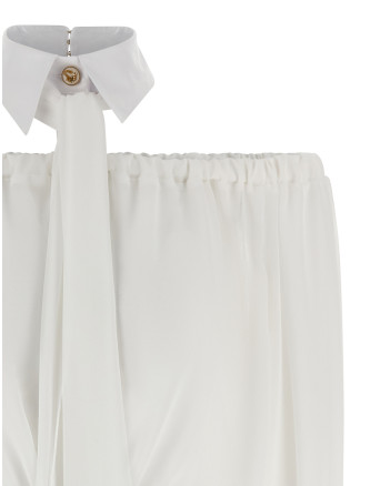 Shirt collar blouse #