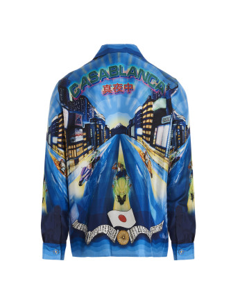 Рубашка, блузка CASABLANCA Printed silk shirt (MS22SH006TOKYONIGHTS) #