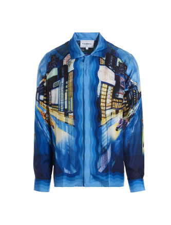 Рубашка, блузка CASABLANCA Printed silk shirt (MS22SH006TOKYONIGHTS) #