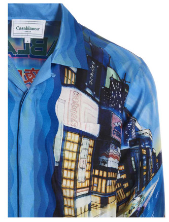 Рубашка, блузка CASABLANCA Printed silk shirt (MS22SH006TOKYONIGHTS) #