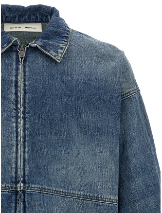 Джинсовая куртка FEAR OF GOD ESSENTIAL 'Denim Trucker' (202SP254270FCLASSICBLUE) #