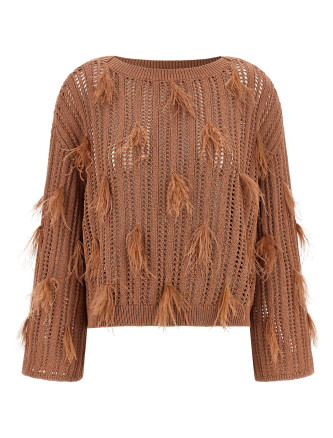 Ostrich feather sweater