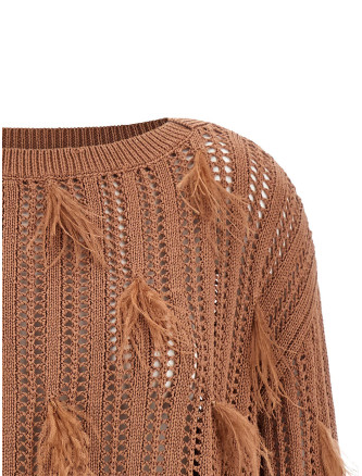 Ostrich feather sweater #