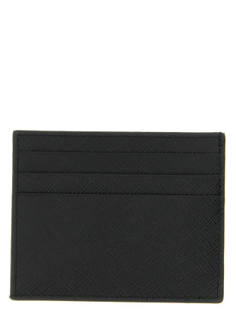 Logo leather card holder #