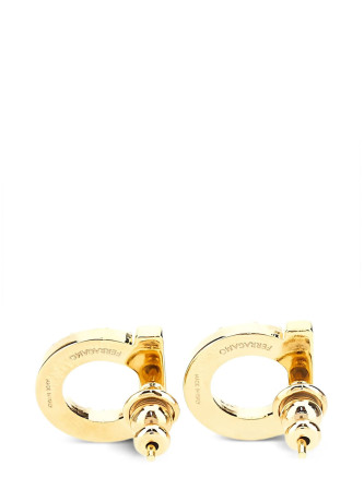 Серьги FERRAGAMO 'Gancini' (696581CREAMOROGIOVEL) #