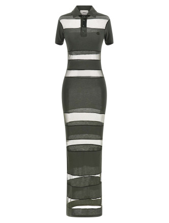 'Striped Sheer Polo' dress