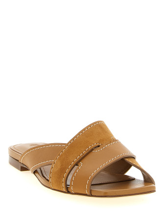 Suede leather sandals #