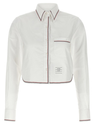 'RWB' crop tape shirt