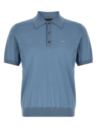 Superfine wool polo shirt