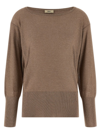 Lamé and sequin yarn sweater