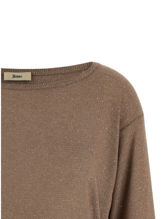 Lamé and sequin yarn sweater #