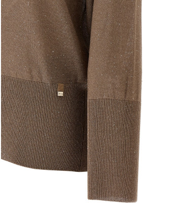 Lamé and sequin yarn sweater #