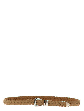 Braided calfskin belt