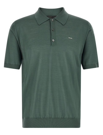 Superfine wool polo shirt