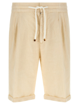 Linen bermuda shorts