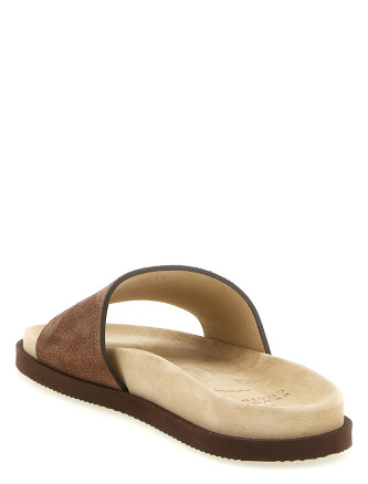 Suede slides #