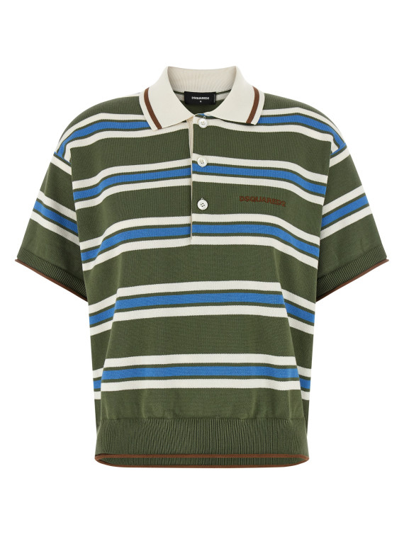 'Striped Knit' polo shirt #1