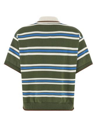'Striped Knit' polo shirt #