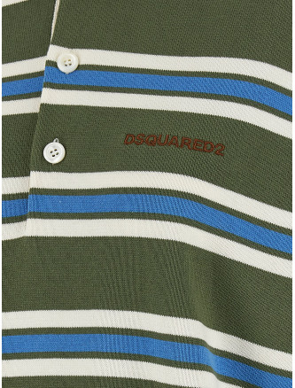 'Striped Knit' polo shirt #