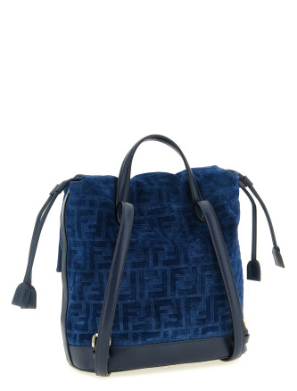 FF flocked denim backpack #