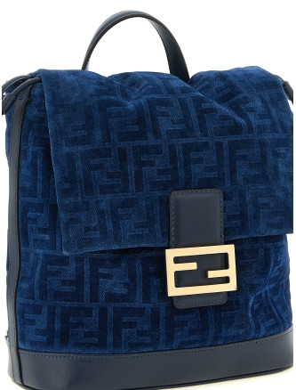 FF flocked denim backpack #