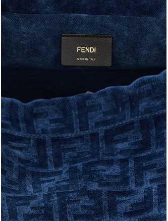 FF flocked denim backpack #