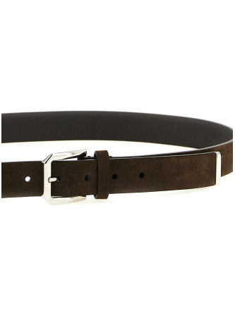 Inverted leather belt #