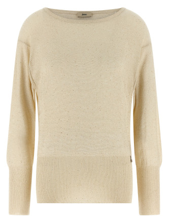 Lamé and sequin yarn sweater