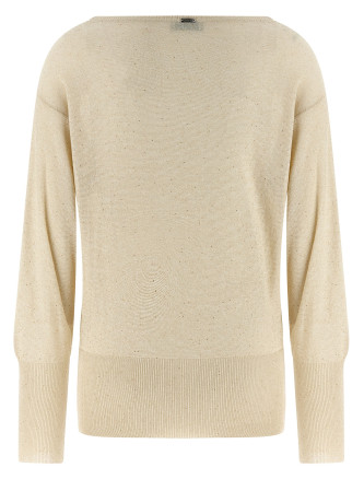 Lamé and sequin yarn sweater #