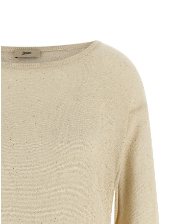 Lamé and sequin yarn sweater #