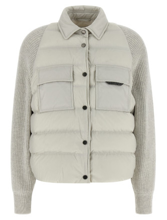 'Shiny Flap Detail' down jacket