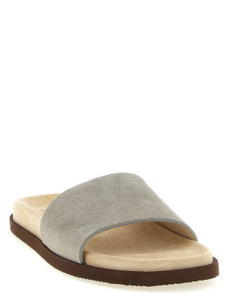 Suede slides #